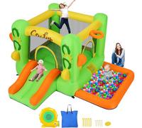 commowner Casa gonfiabile di rimbalzo per i bambini 3-10, coperta all'aperto Blow up Bouncy House Bouncer Castello con Splash Pool, buttafuori, saltare saltare il parco dell'acqua del castello
