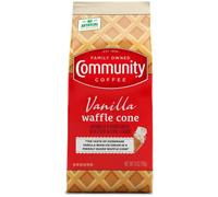 Community Coffee Cono per waffle alla vaniglia, caffè macinato al gusto di gelato, sacchetto da 325 ml (confezione da 1)