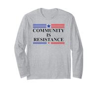 Community is Resistance Resist No Kings Protest Anti Fascism Maglia a Manica