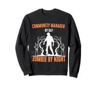 Community Manager di Day Zombie by Night Divertente Halloween Felpa