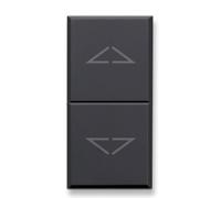 Commutatore Ave Tekla 1P 10AX 3 posizioni colore nero 1M con interblocco 445051