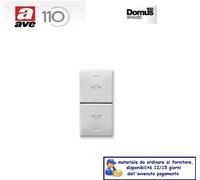 COMMUTATORE 2P 10A PULSANTE CON FRECCE AVE SERIE DOMUS 441054.