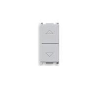 Commutatore 2P 10ax a due tasti Silver vimar plana 14060.SL