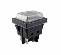 Commutatore a 6 pin, 16 A, 250 V AC, On/On, con copertura impermeabile, interruttore a bilanciere, interruttore a levetta, interruttore per dispositivi, nero