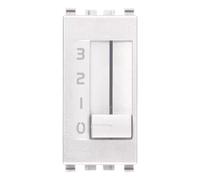 Commutatore A Slitta Vimar Eikon 1P 6A Per Ventilconvettori - Colore: Bianco, CONFEZIONE: 1 pz.