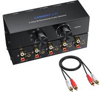 Commutatore Audio Bidirezionale 1X4/4X1 RCA E 3.5Mm Con Manopola Di Controllo De