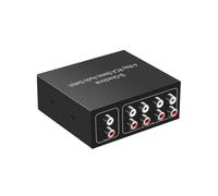 Commutatore Audio RCA Bidirezionale un 4 Porte Interruttore Rotativo Audio Plug Splitter Audio per Cuffie Console di Gioco TV