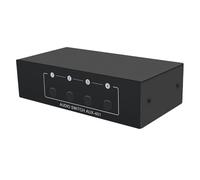 Commutatore audiofili in metallo per RCA e connettori da 3,5 mm per selettori stereo