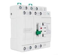 Commutatore automatico per ATS 4 poli 110 V per doppia alimentazione con protezione da sottotensione e sovratensione, tempo di commutazione 0,05 s, montaggio su guida DIN, per industria e casa, bianco
