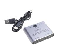 Commutatore bidirezionale USB C 8K per 2 computer con ricarica rapida da 100 W 10 Gbps trasferimento dati ideale per uso multidispositivo bidirezionale USB C Splitter