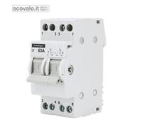 Commutatore Bipolare Selettore 1-0-2 63A 230V DIN Barra Solare 2 Poli