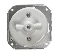 Commutatore da incasso in pizzo porcellana bianca