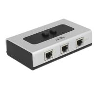 Commutatore DeLOCK 3 Porte RJ-45 1000 Mbit/s Nero Grigio