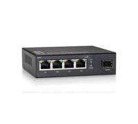 Commutatore desktop di livello uno GEU-0521 con 4 porte Gigabit Ethernet e 1 slo