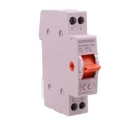 Commutatore di Rete Modulare Manuale I-0-II, 1P 63A 220V IP20, Interruttore di Commutazione, Changeover Switch su Guida DIN, per Rete Principale e Alimentazione di Riserva