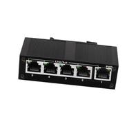 Commutatore di rete non gestito professionale a 5 porte 10/100Mbps Hub Ethernet Din Rail Plug and Play Dimensioni compatte per Home Office