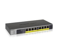 Commutatore Ethernet NETGEAR GS108LP 8 porte - 2 livelli supportati - Cavo a coppie ritorte - Montabile a muro, scrivania, montabile in rack