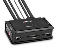 Commutatore KVM Lindy 2 Porte DisplayPort 4K Ultra HD Montaggio Rack