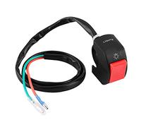 Commutatore Manubrio Moto Universale, Interruttore LED per Faro On Off con Pulsante Rosso, Accessorio 22mm per Guida Notturna e Fuoristrada, for Motociclisti Sportivi e Compatibile con Scooter