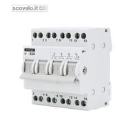 Commutatore Quadripolare Selettore 1-0-2 63A 4 Poli 230V 400V DIN Rail Solare