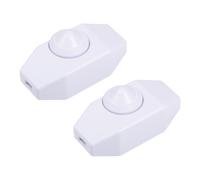 Commutatore rotante 250V 2A Regolatore luminosa per lampada 100 W bianco 2pz