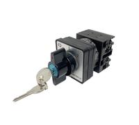 Commutatore rotativo a camma 3 posizioni con chiave 2 poli 690 V 20 A Circuito di controllo selettore Doppia alimentazione YMW42S-20/2