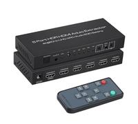 Commutatore Video, Switch 4K a 60 Hz 5x1 con estrattore, selettore 5 in 1 out, supporta HDR10 ARC 18 Gbps