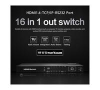 Commutatore Video, Switch 8 in 1 out, switcher automatico a loop temporizzato, hub splitter adattatore 4K a porte, estensione IR(HDMI1.4 4K30Hz 16x1)