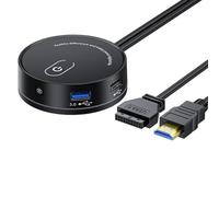 Commutazione di alimentazione esterna del computer con estensione USB e porta audio optinal da 3,5 mm per giocatori e professionisti