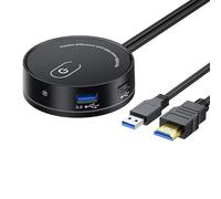Commutazione di controllo dell'alimentazione desktop esterna con opzioni USB di facile accesso e audio da 3,5 mm