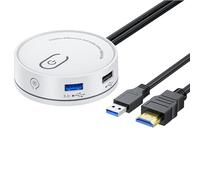 Commutazione di controllo dell'alimentazione desktop esterna con opzioni USB di facile accesso e audio da 3,5 mm