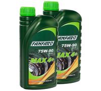 Olio Cambio FANFARO 2X 1 Litro MAX 4+ 75W-90 GL-4+ Olio Per Cambio