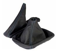 Commutazione Sacco + Manicotto Freno a Mano Adatto per BMW E46 Nero Cucitura Blu