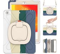 Commute - Custodia per iPad mini4/5, resistente agli urti, con pellicola protettiva per display 3 in 1, paraurti antiurto con supporto ad anello a 360°, colore: verde chiaro
