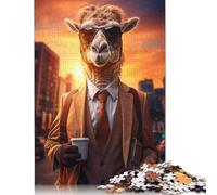Commuting Business Camel Jigsaw Puzzle Impossible 1000 Pezzi Decorazione Per La Casa. Giochi Rilassamento E Intelligence Per Adulti E Bambini Da 12 Anni 1000pcs (75x50cm)