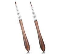 COMNICO 2 pennelli per nail art, penna da disegno a fiori, penna versatile per disegnare unghie, strumenti per unghie, penna a doppia estremità, pennello acrilico rotondo piatto per pittura a petali