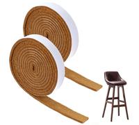 COMNICO 2 rotoli di feltrini autoadesivi, in feltro, antiscivolo, per la protezione di superfici di mobili, pavimenti in legno duro, sedie e pareti (marrone, 150 x 1,2 cm)