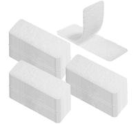 COMNICO Set di 24 strisce adesive in velcro autoadesive extra forti su entrambi i lati con chiusura in velcro, con retro adesivo, per scuola, aula, ufficio (bianco)