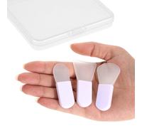 COMNICO Set di 3 pennelli per maschere in silicone per il viso, morbido applicatore per il viso, mini set di strumenti di bellezza portatile per maschere per gli occhi, siero, maschera per la pulizia