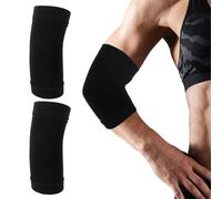 COMNICO Tutore per gomito, 1 paio di gomitiere in nylon, per tennis, per uomo, donna e uomo (nero)