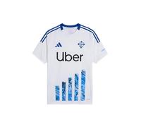 COMO 1907 Maglia Calcio Ufficiale Away 2024/2025 Uomo. T-Shirt Serie A Bianca Trasferta. Jersey Replica con Tecnologia Aeroready e Stampa Lago di Como XXXL