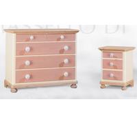 COMO' + 2 COMODINI TRITTICO RUSTICO CAMERA DA LETTO CAMERETTA IN VARI COLORI