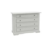 COMO' CASSETTONE MOD. TOSCANO IN LEGNO, BIANCO CONSUMATO NOCE