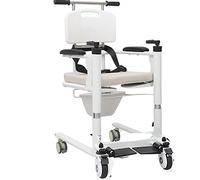 Comò da comodino resistente, sedile extra largo, altezza regolabile, capacità di carico 120 kg, stand alone o sopra WC, ruote universali