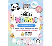 Cómo Dibujar Kawaii: Libro para aprender dibujo kawaii con tutorial para dibujar animales y objetos kawaii paso a paso para niños. Curso de dibujo y actividades sin pantalla para niños.