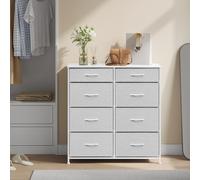 Comò per vestiti Armadietto in legno con cassetti portaoggetti in tessuto Armadio Cassettiera Mobile TV per corridoio Camera da letto Soggiorno