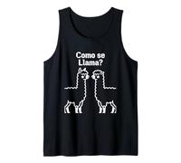 Como Se Llama Retro Pixel Llama Spagnolo Humor Graphic Design Canotta