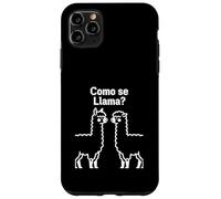 Como Se Llama Retro Pixel Llama Spagnolo Humor Graphic Design Custodia per iPhone 11 Pro Max
