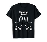 Como Se Llama Retro Pixel Llama Spagnolo Humor Graphic Design Maglietta