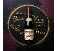 Como un buen vino, mejoro con los años: Libro de visitas 80 cumpleaños - 1945: 120 paginas/ 21x21 cm